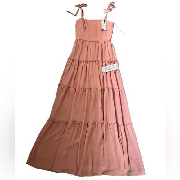 Dress The Population Adonia Sleeveless Square-Neck Maxi Gown Blush Size Small - Picture 10 of 12